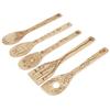 5Pcs Set Shovel Spatula Spoon Kit Carving Bamboo Cooking Utensils Cookware Kitchen Supply