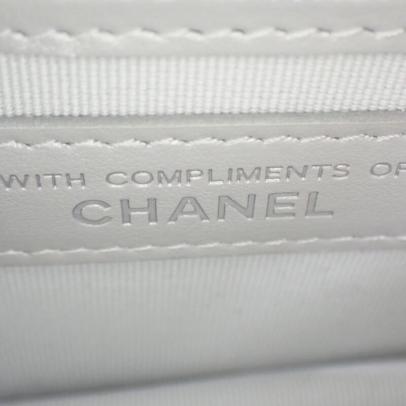 Chanel Сумка 2 в 1 Серебристая овечья кожа Женская