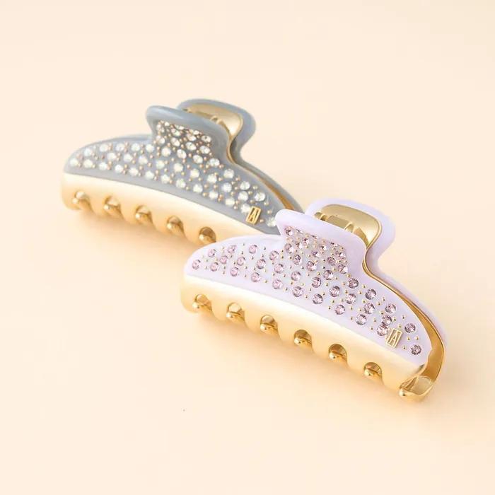 [Alexandre de Paris] Vendôme Hair Clip Light Gray L