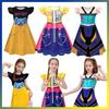 Children Zoey Mira Rumi Demon Hunters Cosplay Costume for Girl Halloween Movie K-Pop Group Idol Role Play Flying Sleeve Dress