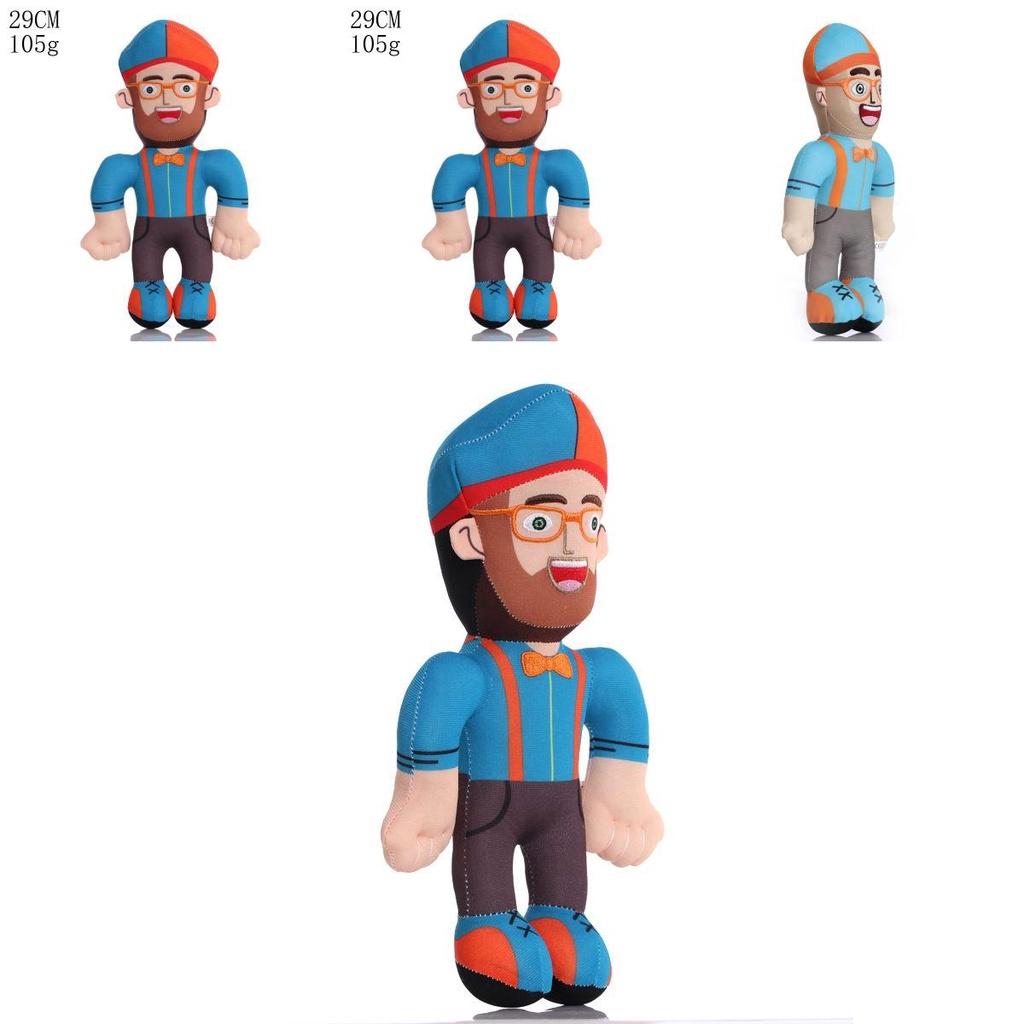 Adorable 11 Inch Blippi Plush Doll Soft And Cuddly Cartoon Character For Children