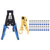 Coaxial Cable Crimper Stripper F BNC RCA Compression Crimping Pliers Network Pliers