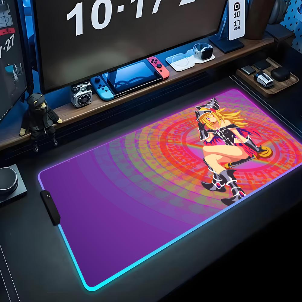 Черная волшебница Коврик для мыши RGB Игровой коврик для мыши Большой светодиодный коврик Настольный коврик для ПК Светящийся коврик для мыши Большие коврики для клавиатуры Настольный ковер С
