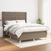 3132237 vidaXL Divan Bed with Mattress Taupe 140x200 Cm Fabric