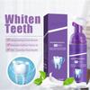 V34 Purple Tooth Whitening Mousse Toothpaste Corrector Teeth Cleaning Fresh Breath Effectively Remove Yellow Plaque Smoke Stain