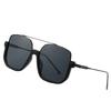 2PCS Vintage Square Sunglasses for Women Men Double Bridges Eyewear Female Chic Polygon Sun Glasses Shades