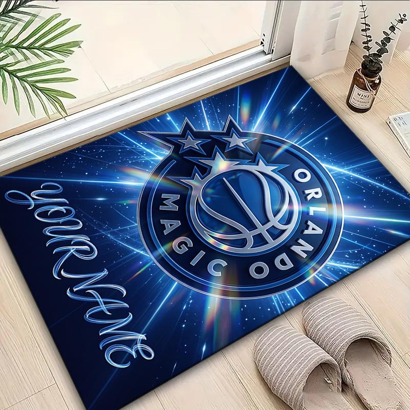 Custom Name Rug basketball Orlando Logo Area Rug Suitable for Indoor And Outdoor,Carpets for Homes, Offices,Living Rooms,Home Decor,Christmas Gift