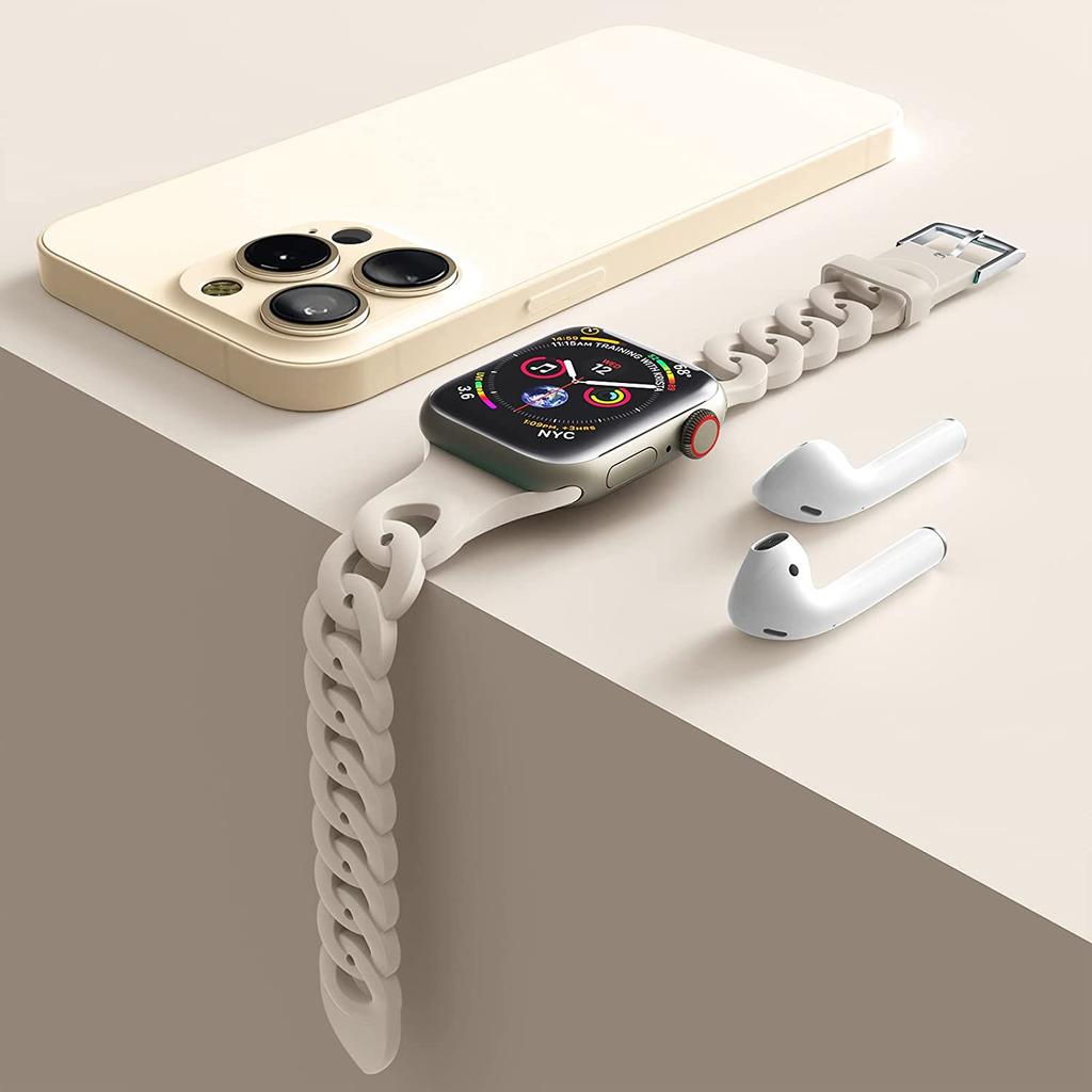Силиконовый ремешок для Apple Watch band 45мм 44мм 40мм 41мм 42мм 49мм дышащий браслет correa iWatch ultra series 8 7 6 5 4 SE