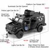 1:32 Sabertooth Alloy Diecast Police Car Model Toys Doors Opened with Sound Light Pull Back Miniature Vehices Boy Birthday Gifts