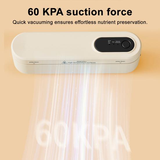 Автоматический вакуумный упаковщик 60 кПа Сильное всасывание 3 режима регулируемый Простой в использовании Беспроводной Перезаряжаемый Упаковщик продуктов