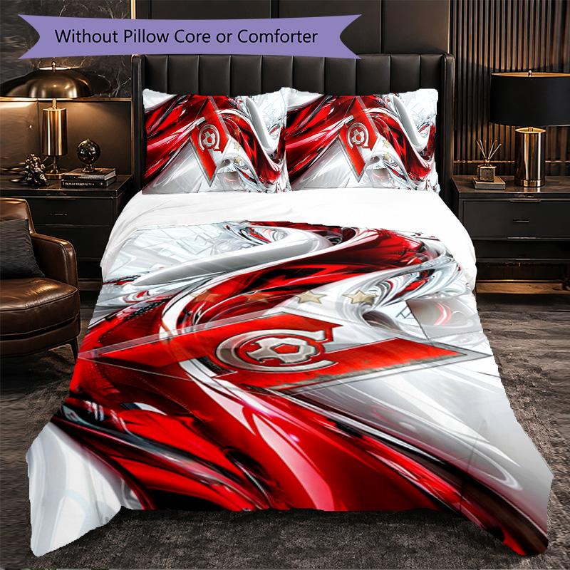 Spartak Moscow 3 Piece Bedding Set Soft Duvet Cover Set with Pillowcases Printed Bedroom Decor Set for Home