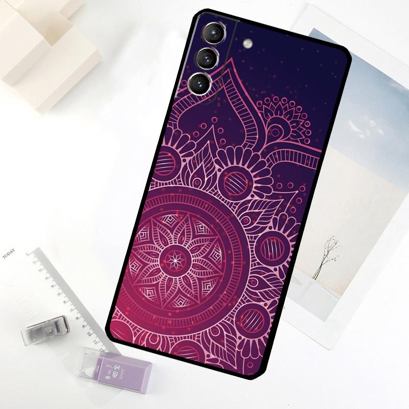 Mandala Chakra Yoga Phone Case For Samsung Galaxy S25 Ultra S20 S21 S22 S23 S24 Ultra S9 S10 Plus S24 FE Cover