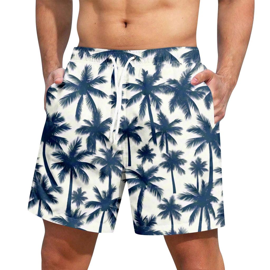 Men's Hawaiian Lace-up Shorts Casual Pants