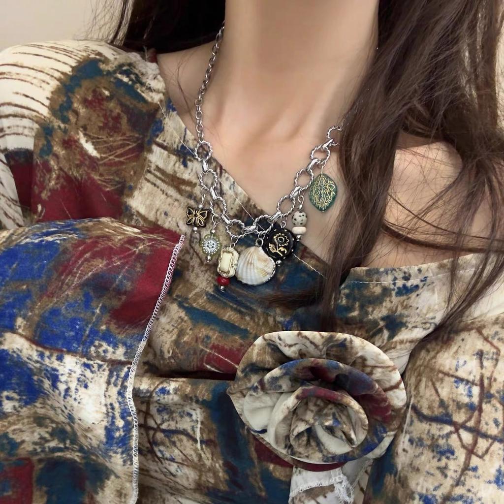 Простое ожерелье Модное ожерелье с подвеской-бабочкой Ракушечное шейное украшение Идеально для молодой пары или близкого друга