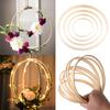 10pcs Wooden Ring Circle Round Bamboo Embroidery Hoop Frame DIY Wreath Catcher Wood Craft Wedding Decoration Home Garden Decor