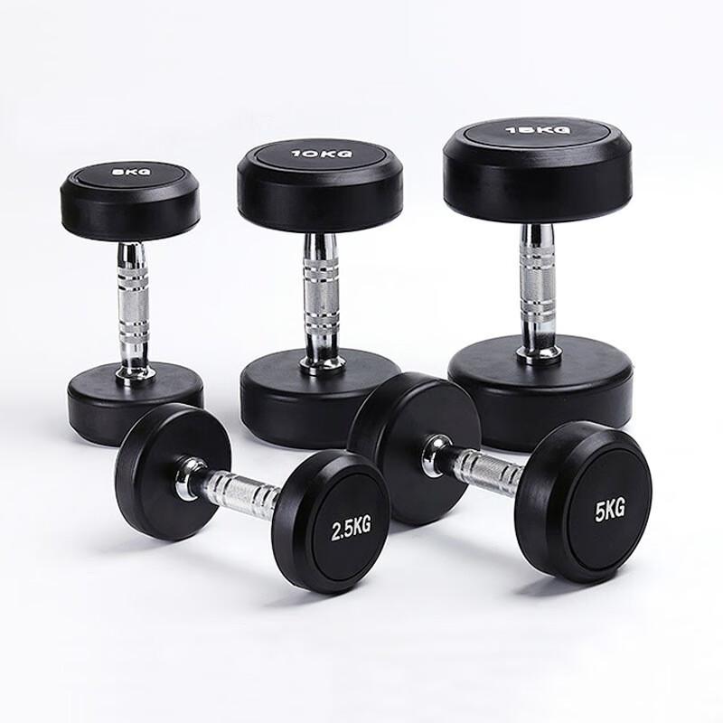 Kairui Rubber Coated Cast Iron Dumbbell Set