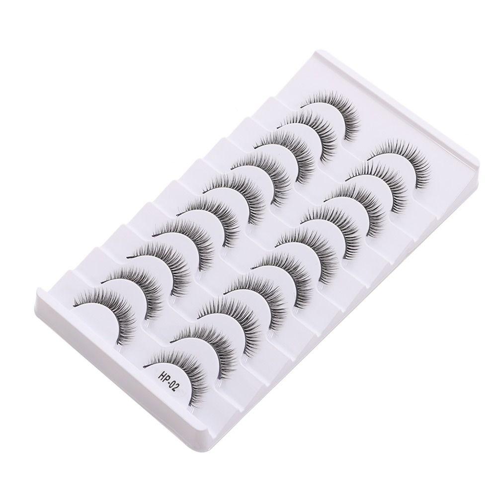 10 Pairs Natural Long False Eyelashes Fluffy Manga Lashes New 3D Mink Eyelashes Eye Makeup Tool