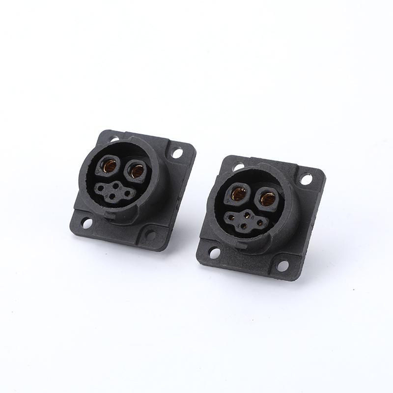 Waterproof M23 6-Pin Energy Storage Connector: Square Female, 30-50A Charge/Discharge