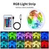 RGB LED Strip Light with IR 24 Key Remote Control Flexible LED Tape Lamp USB 5V 5050SMD 30/60LED/M 5M Room TV Decor Backlight