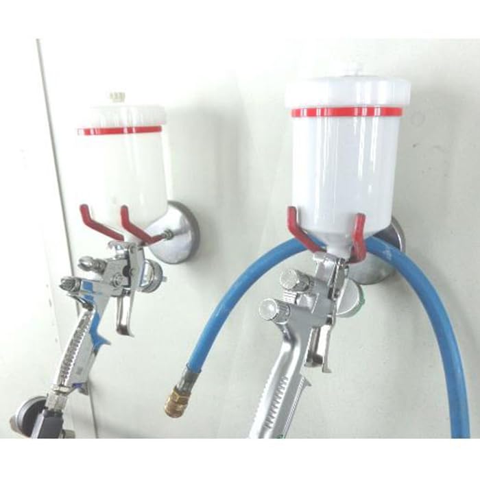 Magnetic Spray Gun Holder, Paint Gun Holder, Tool Holder, Set of 2, Strong Hook, Tool Cabinet, Magnet