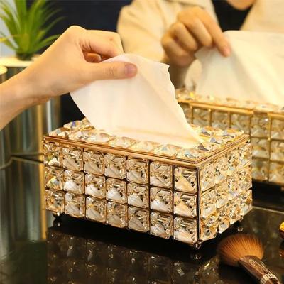 Блестящая коробка для салфеток, элегантный держатель для салфеток для гостиной, ванной комнаты, офиса, бара