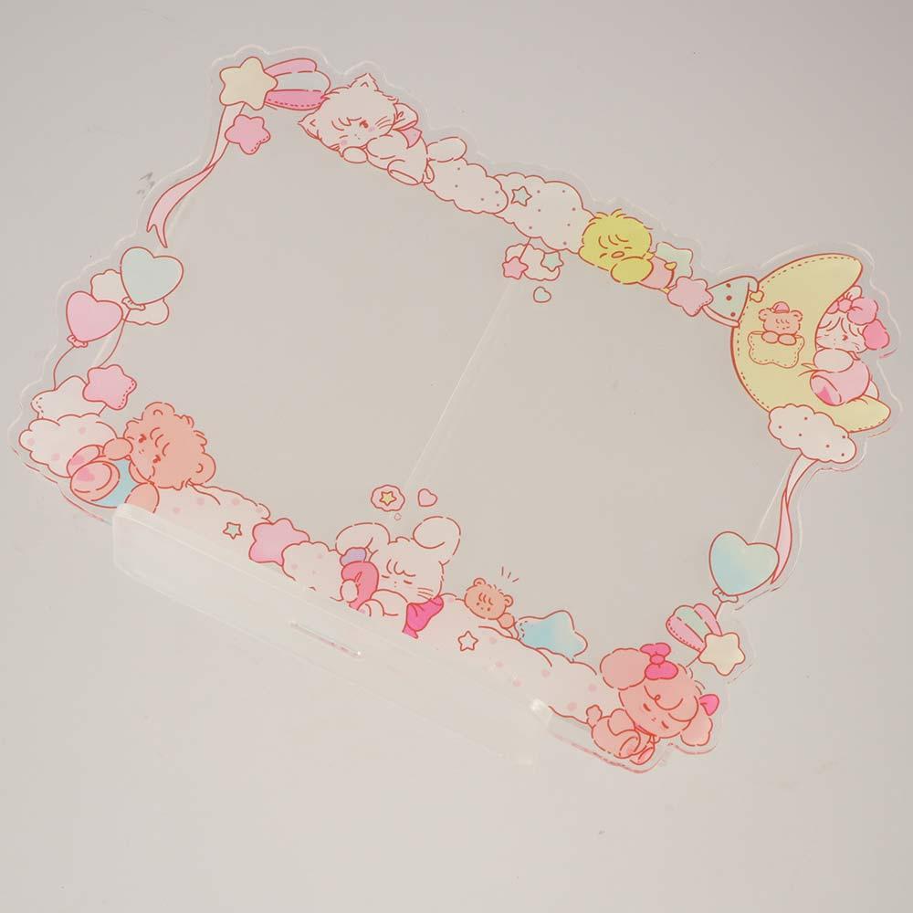 Dustproof Idol Card Display Stand Transparent Photo Frames Cute Photo Card Holder Gifts