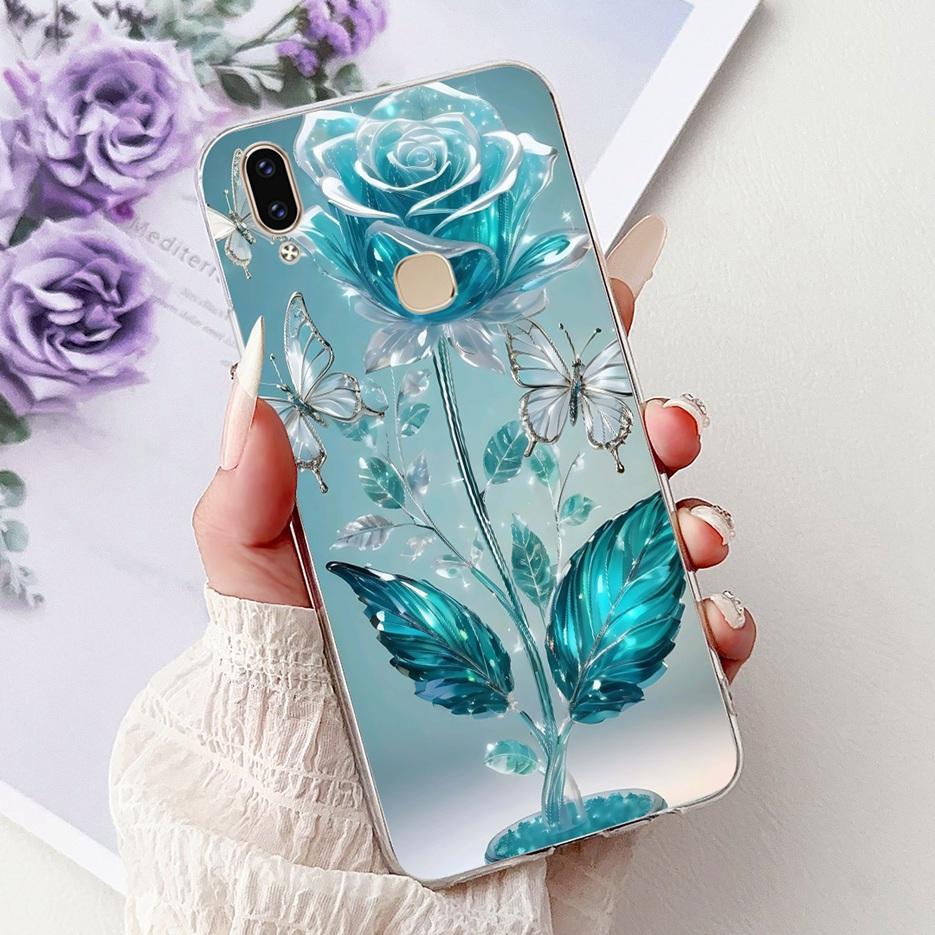 Чехол для Vivo V9 Youth 1727 1726 Милый Чехол с Рисунком Сердечка Мягкий Тонкий Чехол для Телефона Для Vivo Y85 Y89 V 9 Youth VivoV9 6GB Fundas