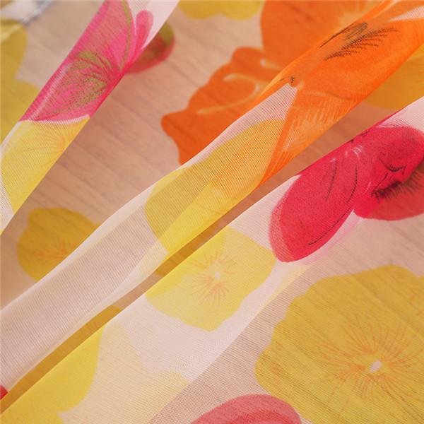 1 шт., прозрачная тюль с принтом бабочки, занавеска на окно, вуаль, драпировка, занавеска на окно, панель