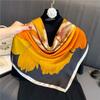 Four Season Style 110 * 110 Cm Silk Smooth Encrypted Brocade Large Square Scarf Scarf Thin Shawl Travel Sunscreen