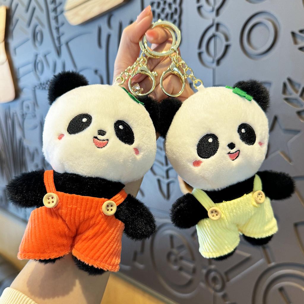 Милый плюшевый брелок в виде панды, мультяшный кавайный кукольный брелок для ключей, сумка, кулон, украшение для рюкзака, подарок для девочек
