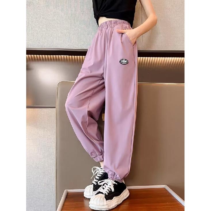 Брюки для мальчиков весна-лето-осень Брюки для детей и подростков Тонкие детские спортивные прямые брюки Модные брюки с тремя полосками Модные