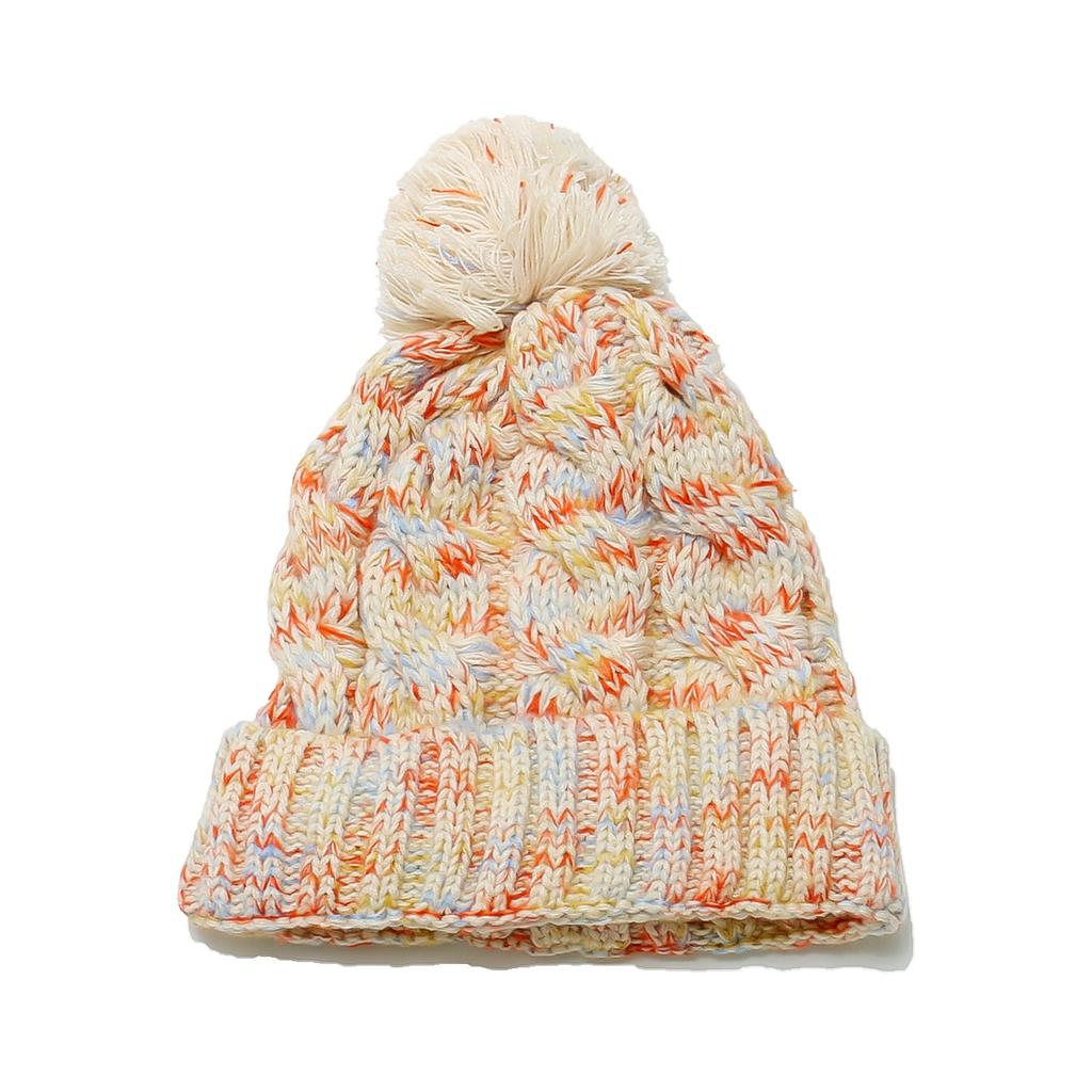 2025 autumn and winter new thermal hat outdoor ski hat fleece thickened blended braid plaid knitted hat women's winter