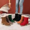 Winter New Thick-heeled Fleece Thickened Snow Boots for Women Plus-size Warm Boots Cotton Shoes for Women