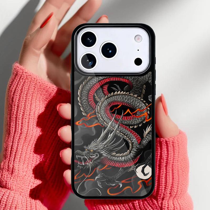 Древний японский дракон Чехол для телефона iPhone 17 16 15 14 13 Pro Max Задняя крышка для 12 11 Pro Coque