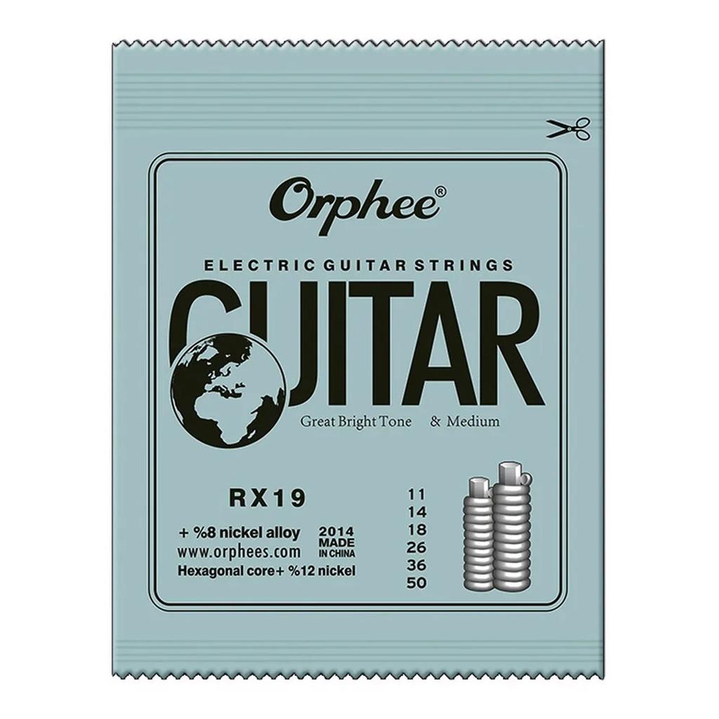 Orphee 1/5/10 шт. Комплект струн для электрогитары Серия RX Шестигранная Углеродистая сталь 6 струн для Аксессуаров и Запчастей Электрогитары