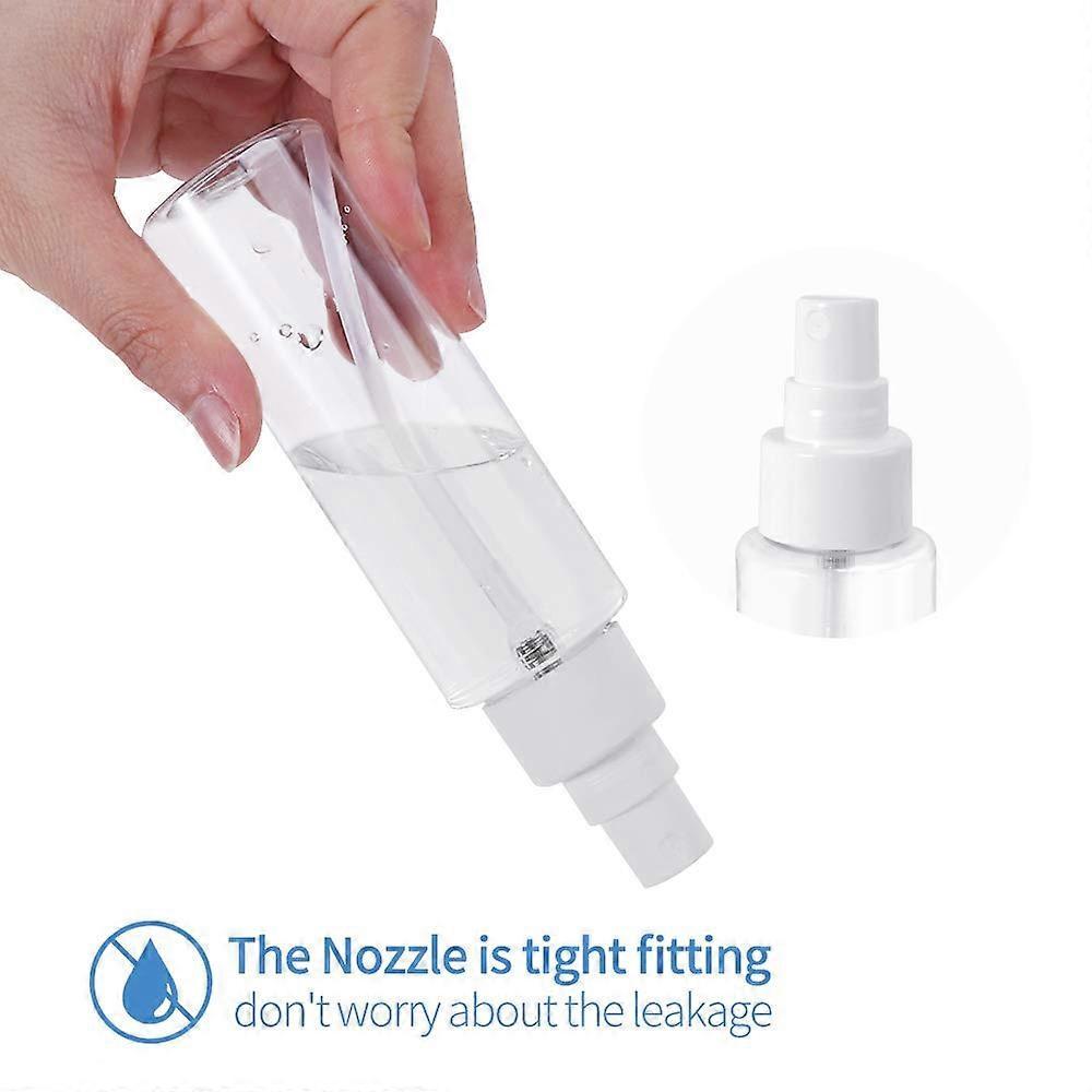4 Pack 100 ML Clear Plastic Spray Bottles with Fine Mist Sprayer.Refillable & Reusable Bottles for Essential Oils