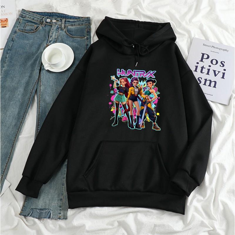 Printed Hoodie Loose Fit Unisex Casual Sweatshirt Teens Youth