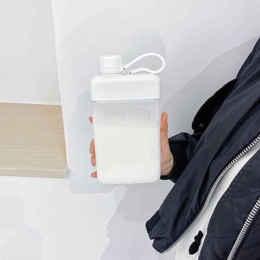 450ML Creative BPA Free Reusable Drink Bottle Flat Water Bottle Juice Cup Plastic