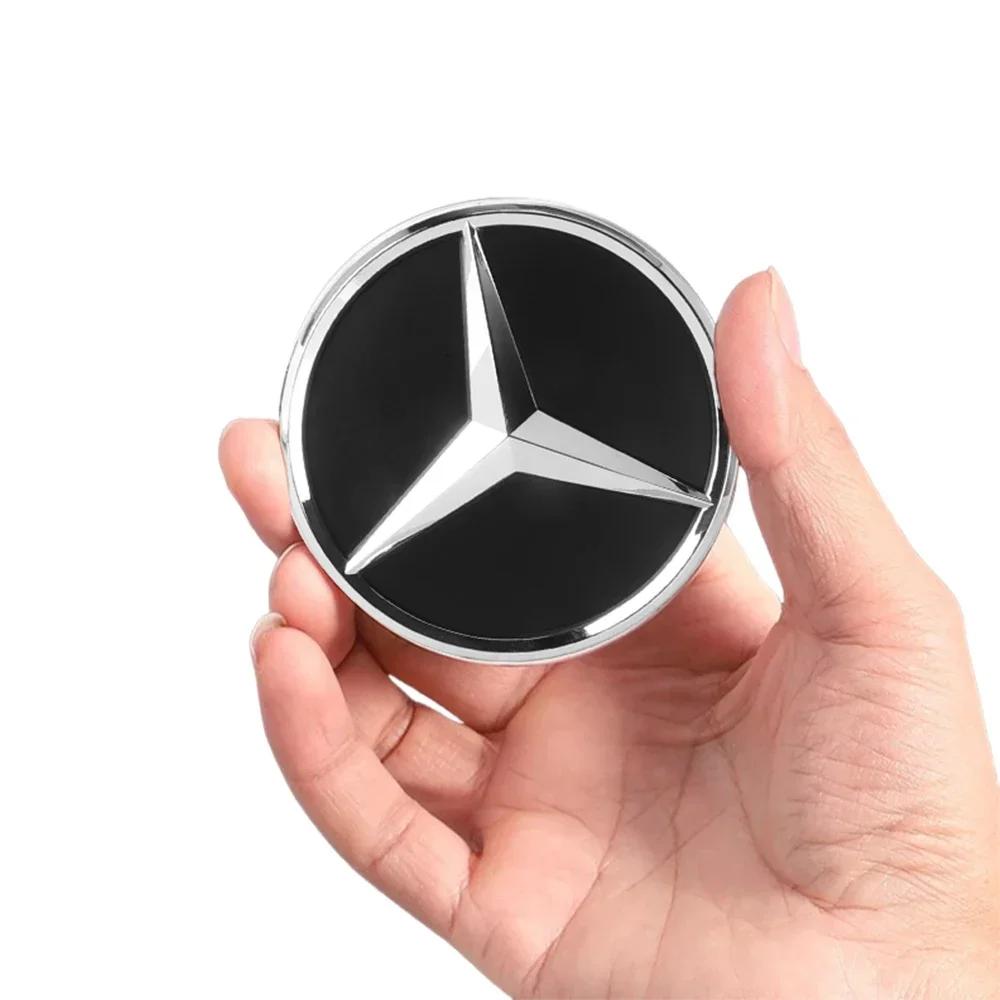 52/57mm Car Steering Wheel Aluminum Sticker Styling Emblem For Mercedes Benz S320 W164 W203 W204 W168 C180 E320 A200 CLA CLK CLS