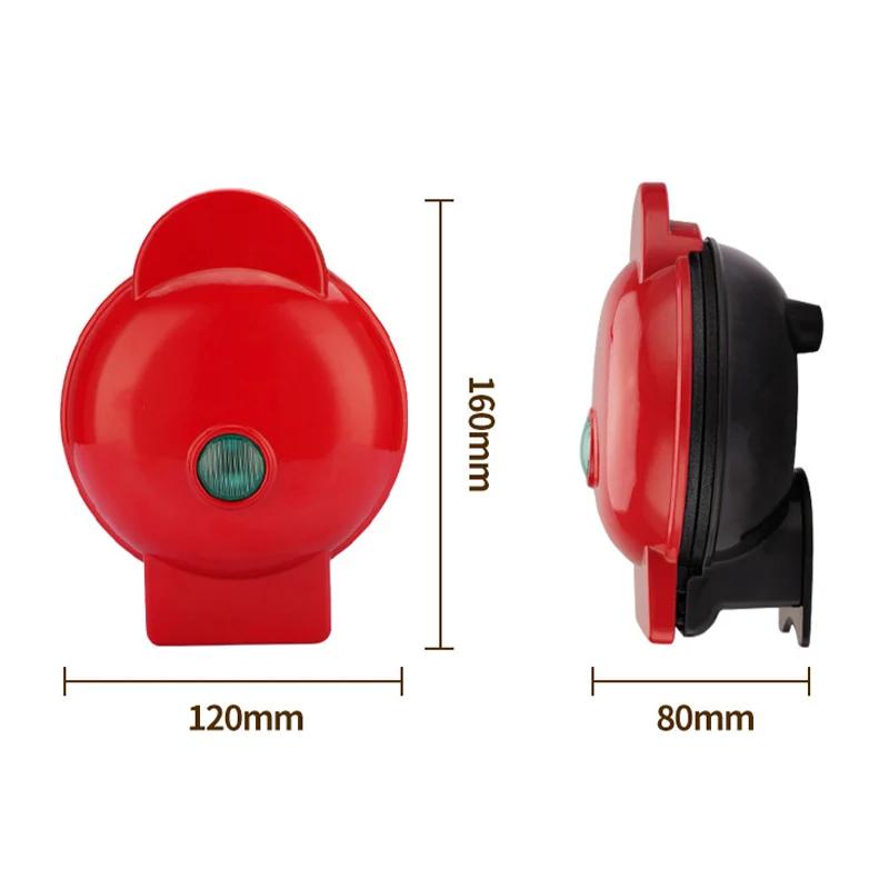 Электрическая Мини-вафельница Двусторонний нагрев Домашняя Жаровня для завтрака Кухонная Маленькая машина для приготовления десертов