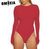 Autumn and Winter Women's Casual Base Top Long Sleeve Bodysuit Bodysuit