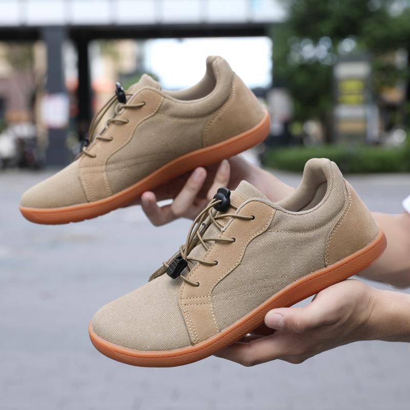 Мужская обувь для босиком Широкая версия Простая обувь для ходьбы Спортивная обувь На шнуровке Уличная Легкая Повседневная Обувь для бега