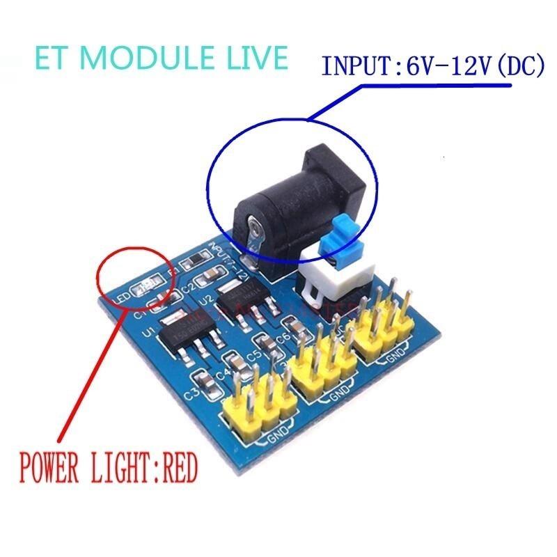 DC-DC 12 В до 3,3 В 5 В понижающий модуль питания для Arduino
