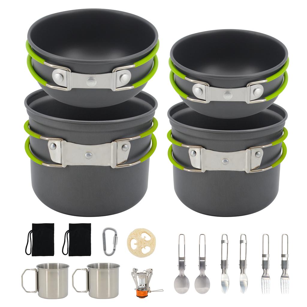 Highest Quality Non-Toxic Anodized Aluminum Portable Cookware Induction Compatible for Camping and Backpacking