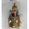 Parrot toys Halloween style gnawing nut colored paper woven puzzle bird cage accessories bird toys