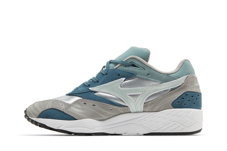 Мужские кроссовки Mizuno Contender Hanon Grampus Dolphin Серебристый/Тропер/Вечнозеленый