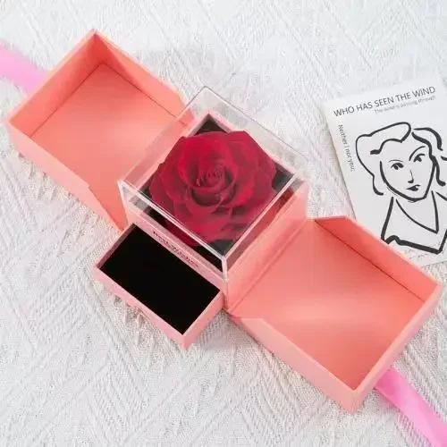 Подарочная коробка «Вечный цветок» для выражения любви, шкатулка для хранения ювелирных изделий, футляр для колец, ожерелий, сережек, подарочная упаковка на день святого валентина