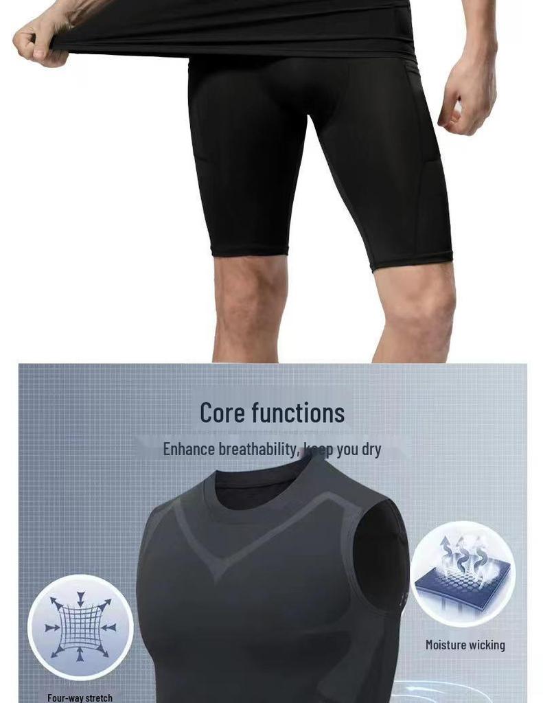 Men's Quick-Dry Sleeveless Sports Tank for Running & Training