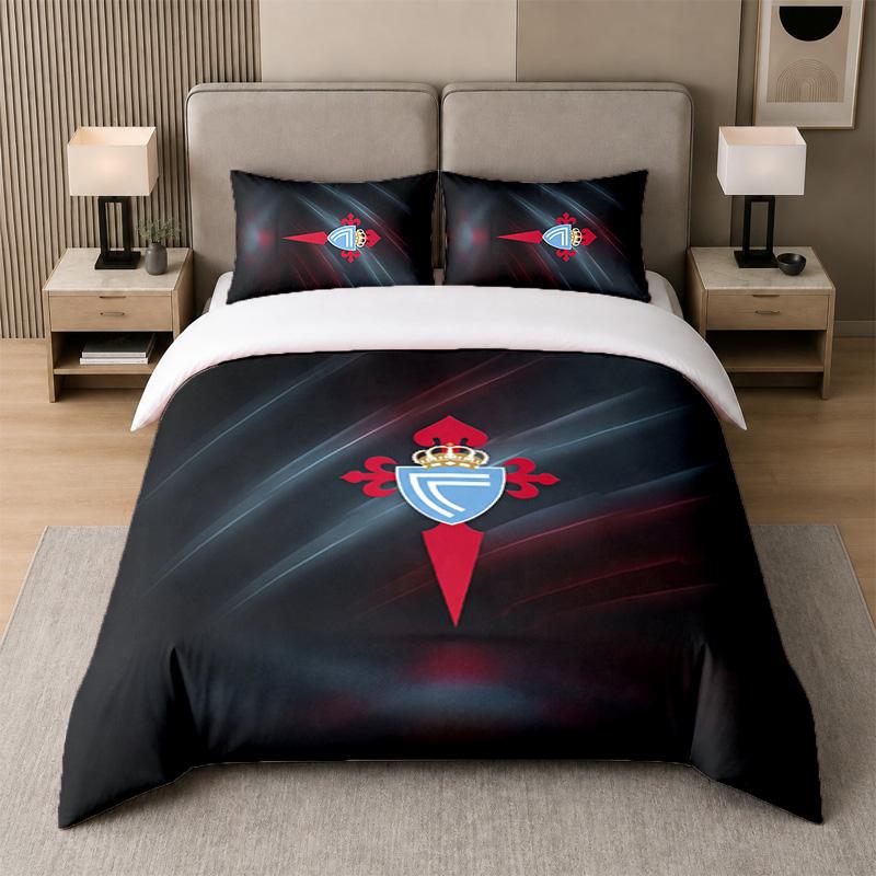 3Pcs Bedding SetCelta Vigo FC Soft Bed Sheet and Two Pillowcases Home Bedroom Decor