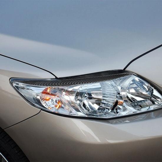 Bright Carbon Fiber Car Front Headlight Eyelid Sticker For Toyota Corolla 06-12
